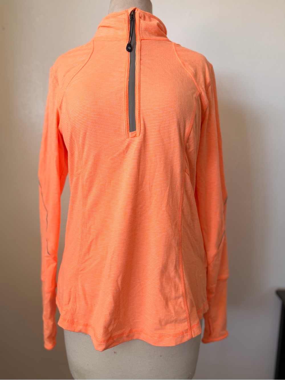 Tangerine Neon Coral Half-Zip Performance Pullover